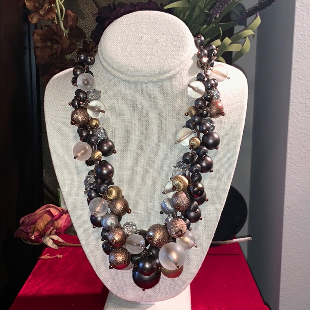 Heavy Beaded Statement Necklace